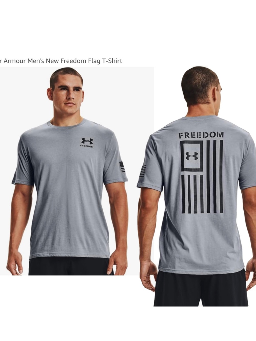 UA freedom flag mens L tshirt